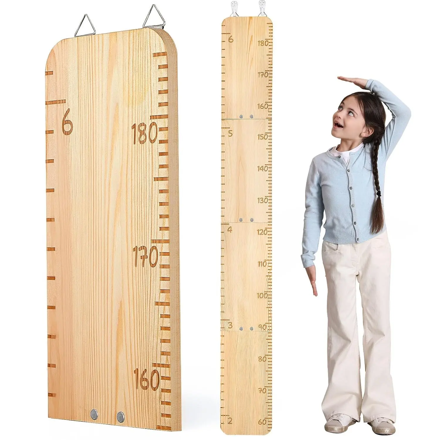 Wooden Unicorn Castle Growth Chart for Kids Wall Height Ruler Nursery Room Decor(Gift)