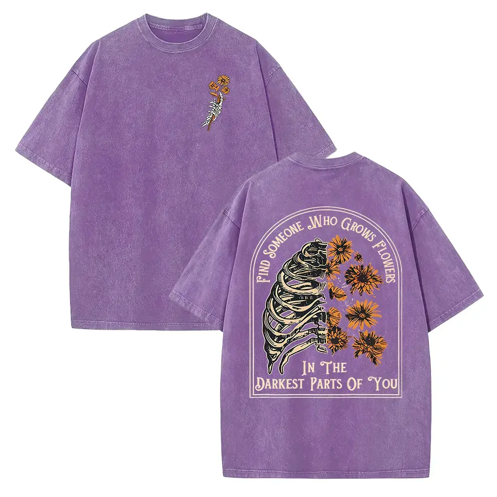 Women's 100% Cotton Washed Graphic Sports Top, Casual Oversized Crew Neck Short Sleeve Shirt with Flower Motif Sunflower Print, Baggy Stylish Women's Wear, Machine Wash Safe, Peel-Proof Print