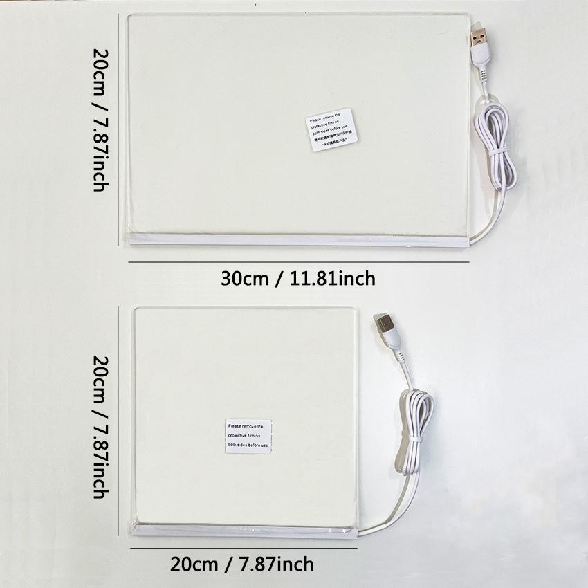 LED Light Up Note Board with 7-Color Dry-Erase Pen, USB Powered Acrylic Message Board with Stand, LED Backlit Novelty Lighting for Office School Home, LED Backlight