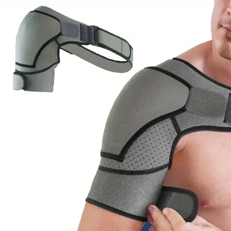 Adjustable Polyester Shoulder Brace for Men & Women, Lightweight Breathable Compression Support, Stress Relief Recovery Injury Prevention Pain Relief
