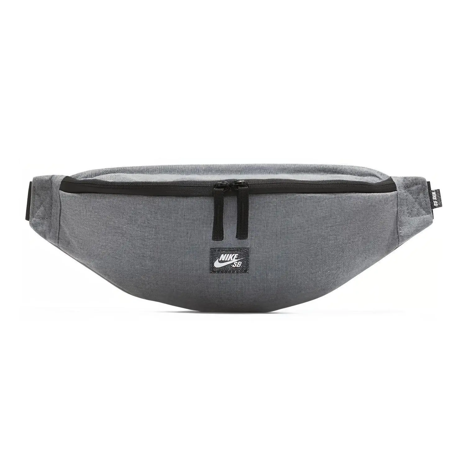 Nike SB Skateboard Collection Basic Logo Fabric Crossbody Bag for Men and Women, Casual Style in Gray