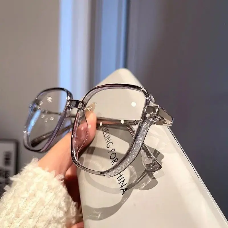 Statement Frame Glasses for Women with Glitter Stars, Polycarbonate Photochromic Computer Eye Protection Lenses, Computer Eye Protection Glasses, Daily Wear, Female, Eyewear Fashion