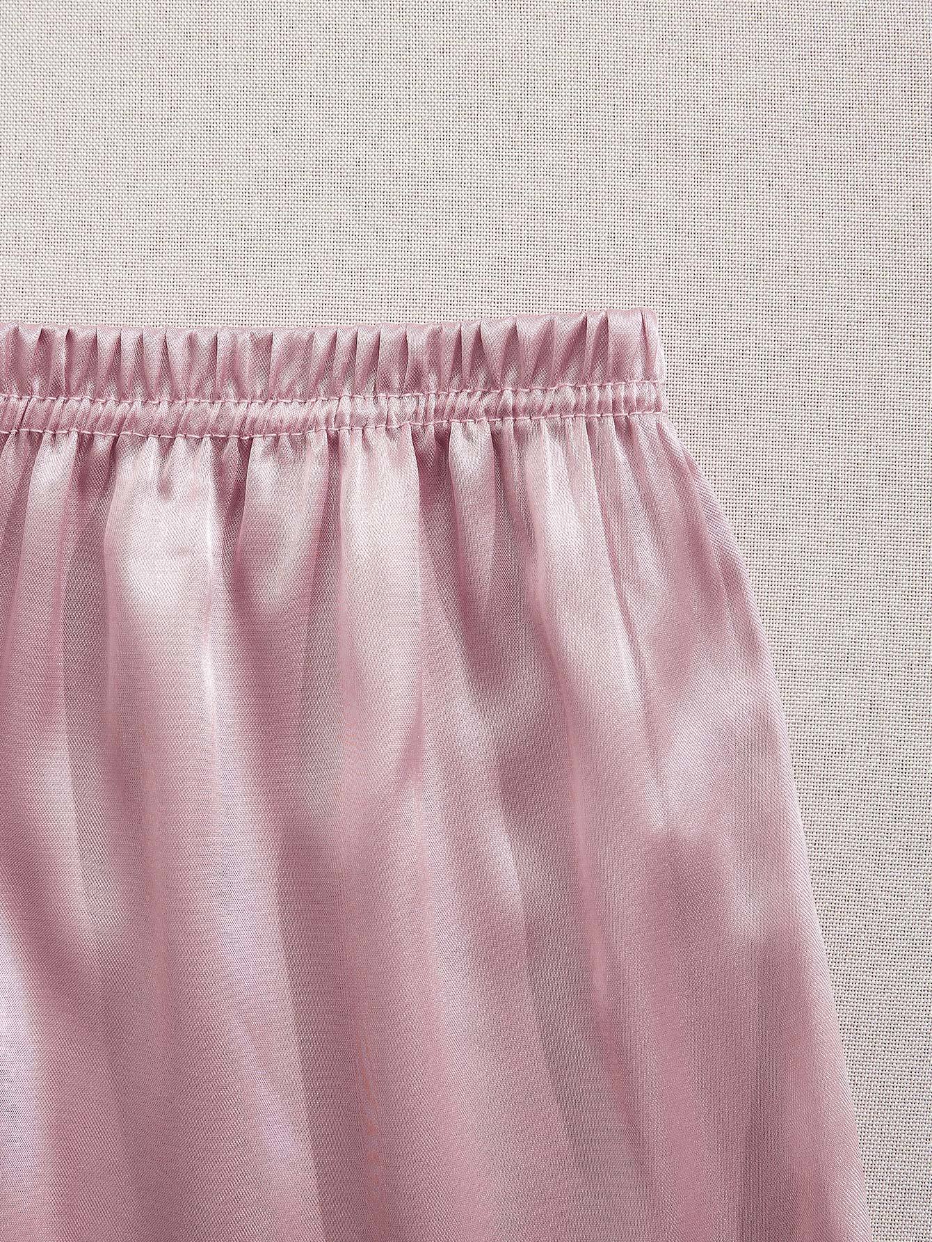 [3 Sets Satin Sleepwear] 3 Sets Satin Pajama Set, Short Sleeve Lapel Top & Elastic Waistband Shorts, Women's Sleepwear & Loungewear