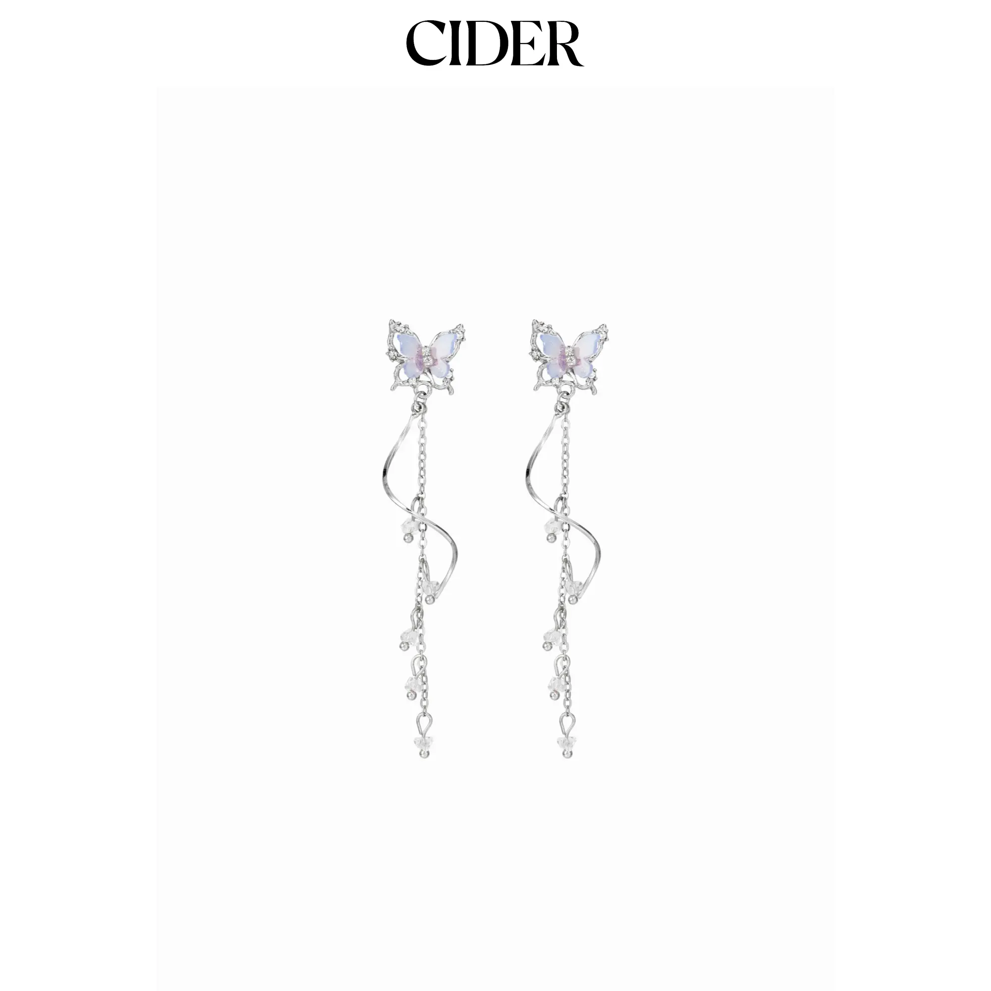 Cider BUTTERFLY & BEADED DROP EARRINGS