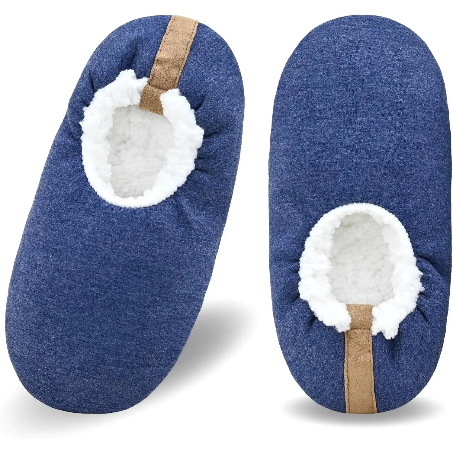 Mens Slipper Socks With Non Skid Bottoms, Warm Slipper Socks With Grippers For Men, Fuzzy House Knit Slippers
