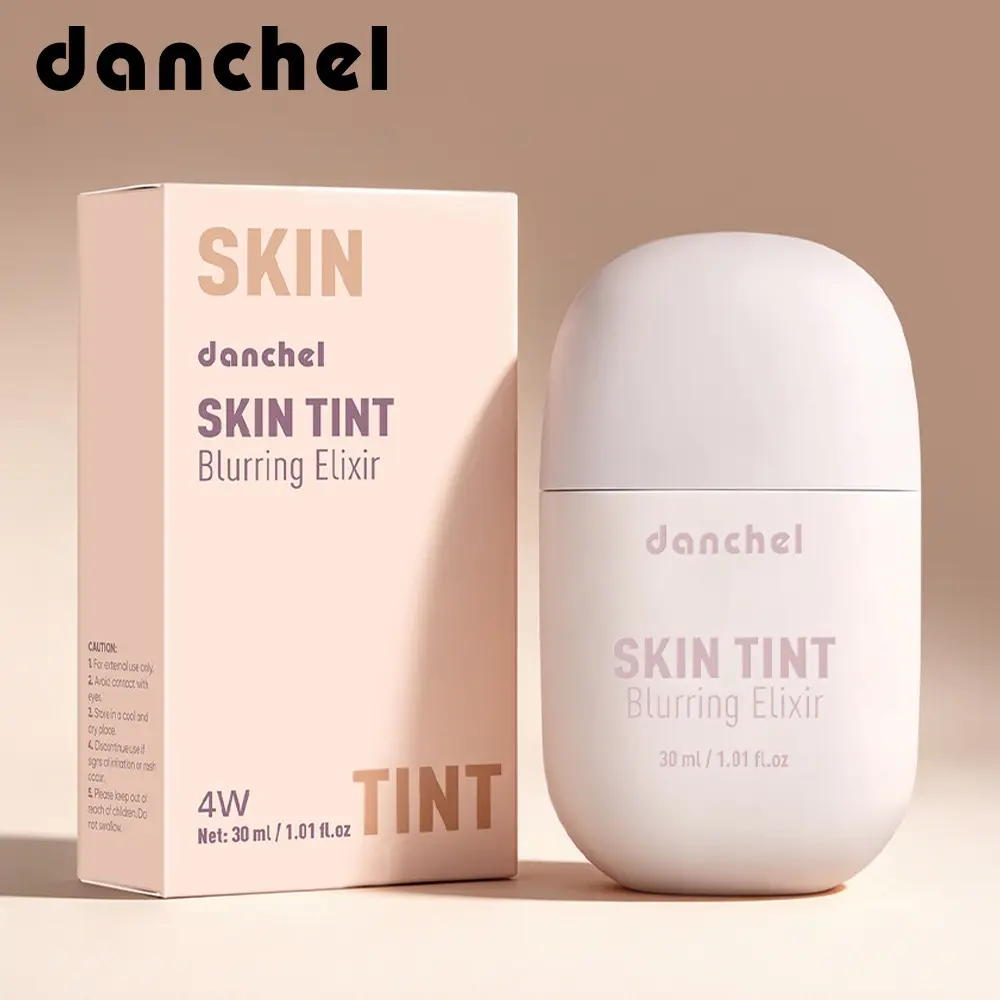 danchel Blurring Skin Tint Elixir Foundation Makeup, Facial Makeup, Moisturizing & Long-Lasting Wear, Buildable Coverage, Natural Skin-Like Finish, Silky Fluid Texture, Lightweight & Breathable, Suitable for All Skin Types & Complexions