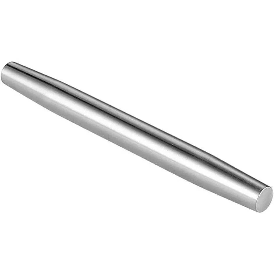 304 Stainless Steel Rolling Pin 8.9" Smooth Non-stick Dough Roller for Pastry Pasta Pizza Cookie Bread