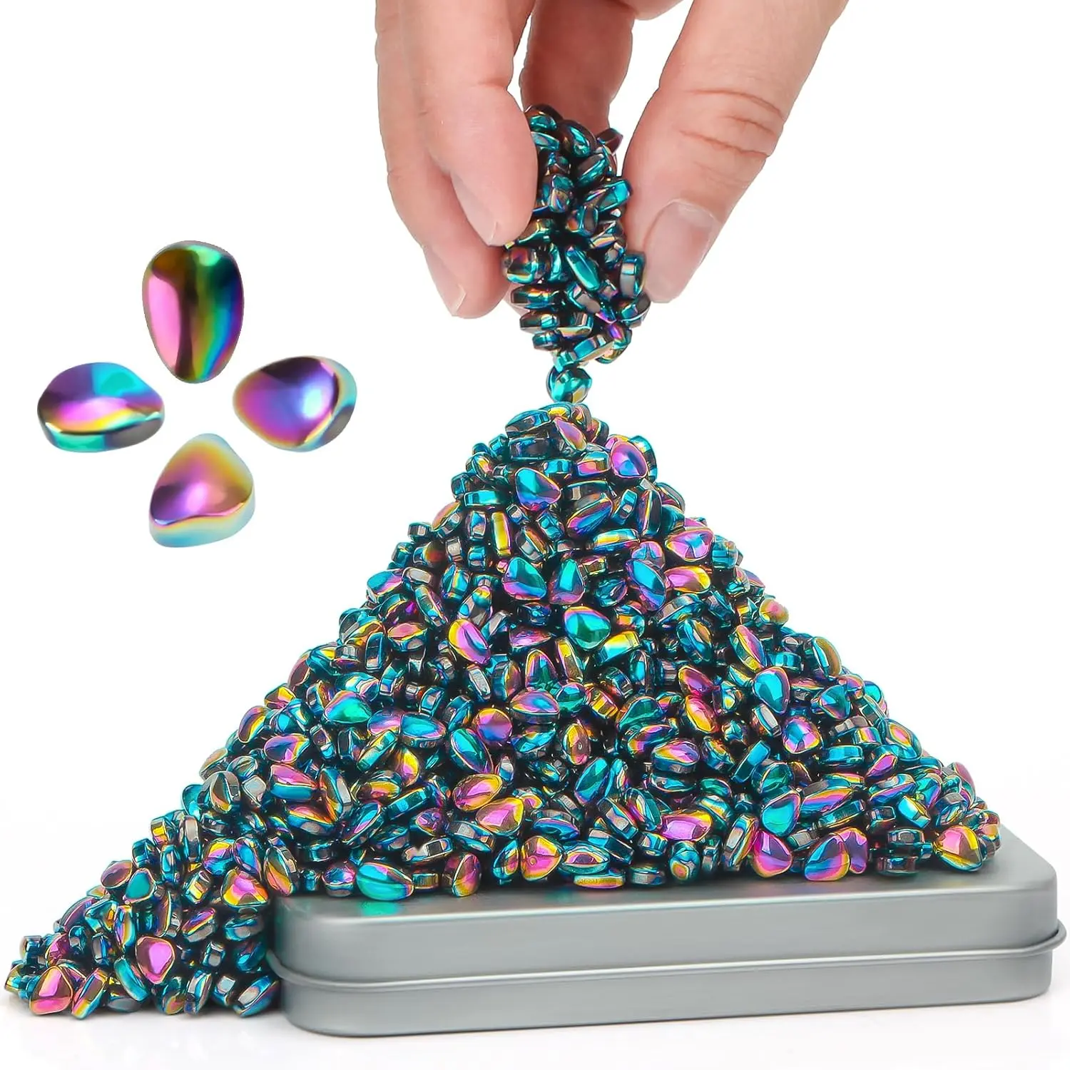 500+ Colorful Sensory Ferrite Stones & Putty - Durable and Long-Lasting Adult Stress Relief Desk Use Items, Creative Gift Stocking Stuffers