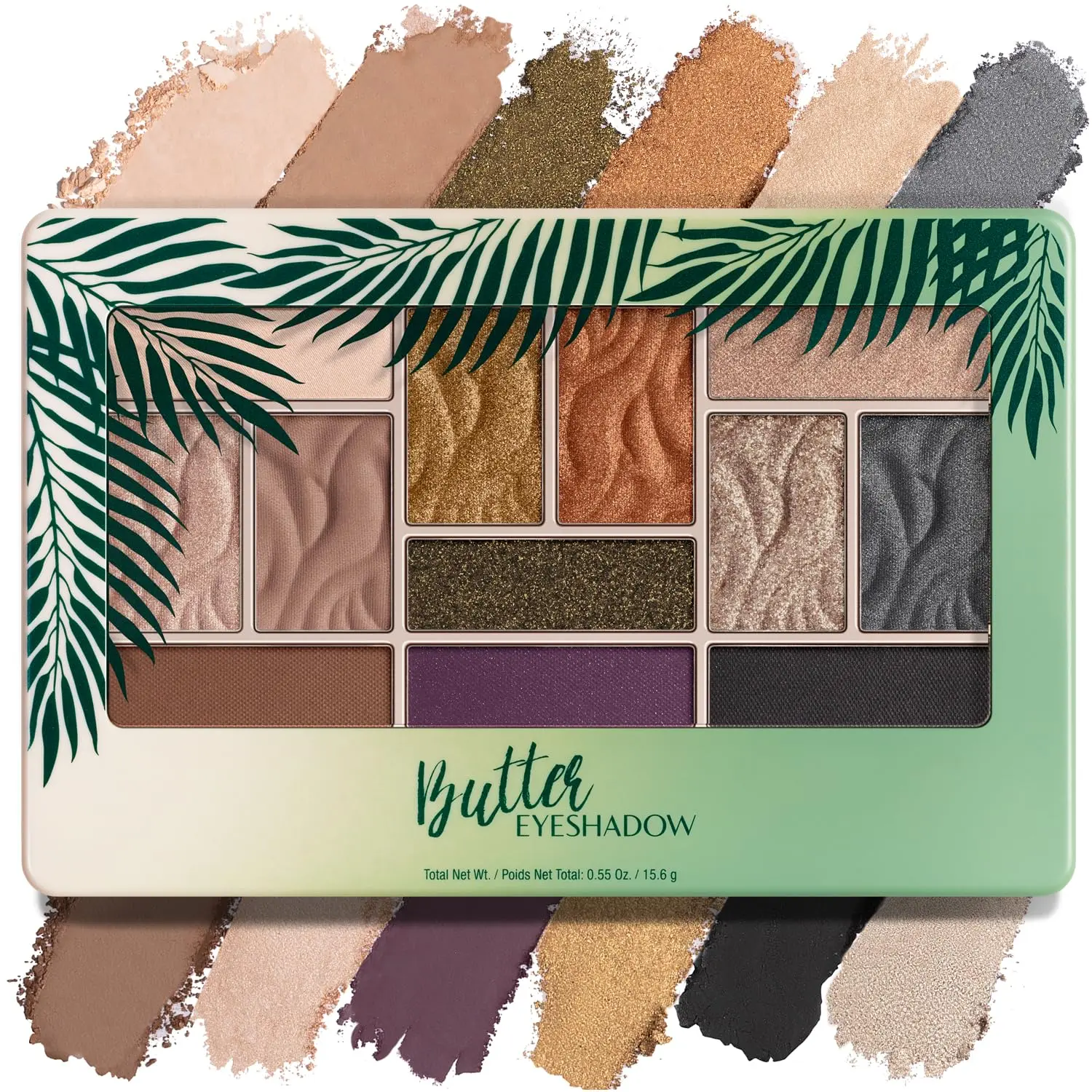 Butter Eyeshadow Palette, Tropical Days Collection - Luxury Makeup with Vibrant, Multi-Color Matte and Shimmer Finishes