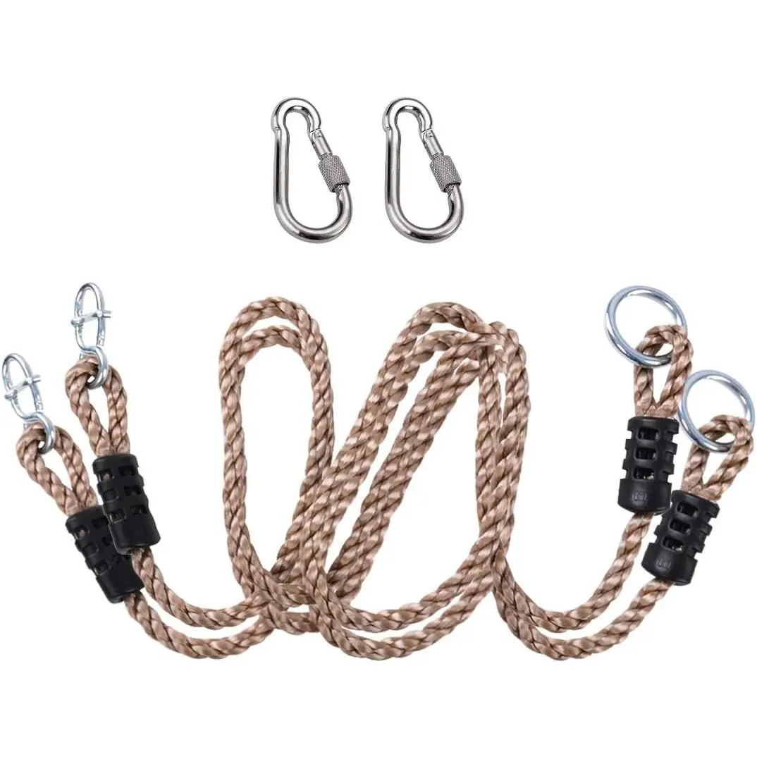 2PC Heavy Duty Length Adjustable Nylon Rope, 39'' Swing Extension Straps, Hanging Extender Tree Straps (400 Lbs Limited/Each) for Outdoor Swings Hammock Playground Swing Set Accessories