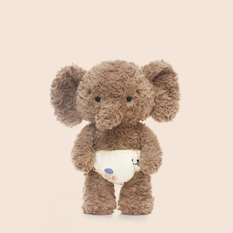 35cm Appease Baby Elephant Plush Toys Companion Elephant Plush Toys Shy Elephant Cartoon Animal Doll Children Birthday Gift