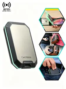 RFID Blocking Card Wallet, Hard Shell, Waterproof Anti-Theft, Slim Card Case for Men & Women, Portable Wallet for Travel