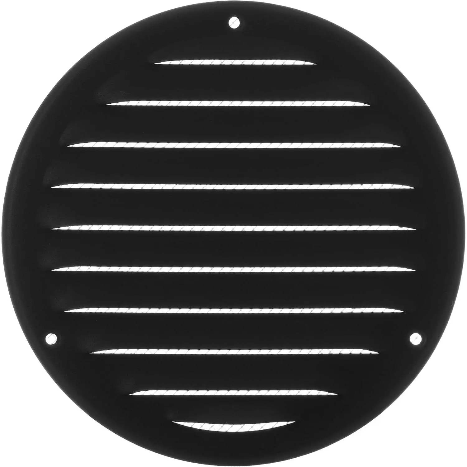 Anthracite Vent Cover 5" (Duct Opening) with Mesh - Wall and Ceiling Ventilation Register - Round Metal Air Grille - HVAC Cold Air Return Vent - 6.46" Outer Diameter