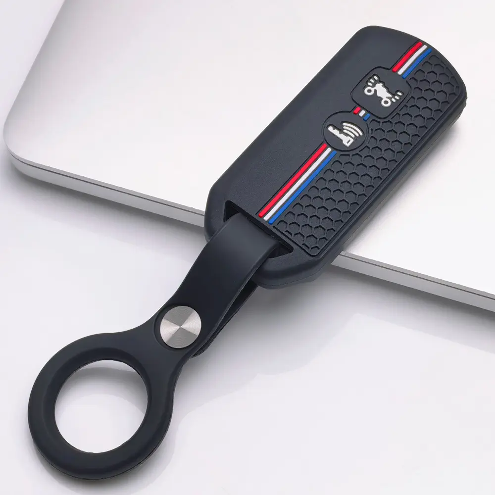Soft Touch Silicone Motorcycle Key Cover With Anti Fall Keychain For Honda PCX 125 150 160 ADV 150 350 Forza SH Vario Click 125i 150i Key Protector Matte Anti Fingerprint Comfort Grip Anti Drop Wear Resistant Scooter Accessory