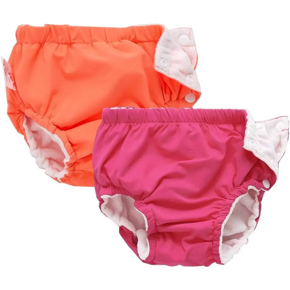 Swim Diapers Baby Reusable 2 Pack,Washable Pants  0-3 Years Boys Girls Swimming Lesson Shower Gifts New model