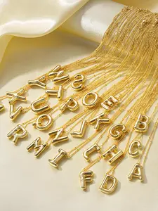 The 26 letter smooth pendant necklace is suitable for daily wear, vacation dates, and other occasions, and is also a surprising and exquisite small gift