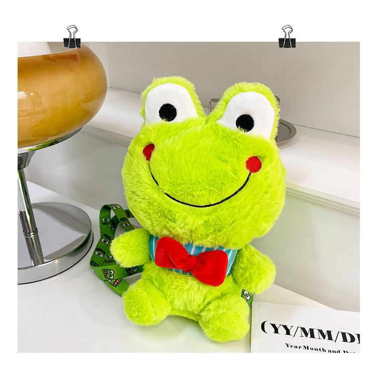 Y2K Korea Cute Cartoon Plush Frog Doll Backpack Anime Messenger Bags Personality Girls Shoulder Bag Kawaii Coin Purse Kids Gifts