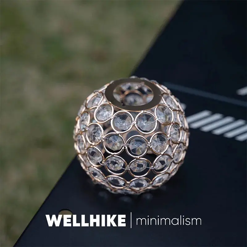 WELLHIKE Crystal Ball Lampshade Outdoor Camping Atmosphere Cover Faceted Prism Fit Goal Zero 38explore Tent Lantern Accessories