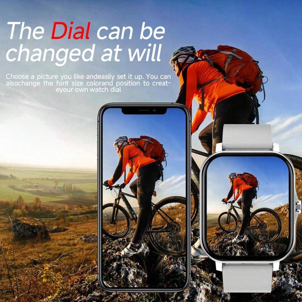 SIMSONLAB Multifunctional Touchscreen Smartwatch, Fashionable Digital Fitness Tracker with Weather Forecast & Music Control, Sports Smart Watch for Women & Men, Valentine's Day Gift Idea