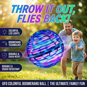Magic Spinner Ball, Durable Pressure-Resistant Automatic Spinner Aircraft, Interactive Glow Toy for Kids and Parents, Fun Educational Gift