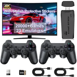 Retro Game Console & Stick Pro, 20,000+ Classic Games, 23 Emulators, Dual Wireless Controllers, 4K HDMI, Plug & Play, 64GB Storage