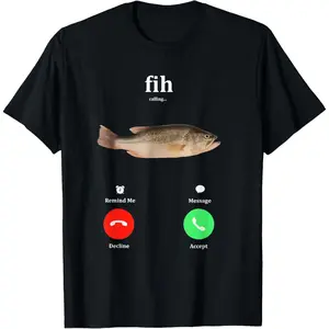 Men's Short-Sleeve 100% Cotton Sports T-Shirt - Call Reminder, Message Decline, Call Accept Features