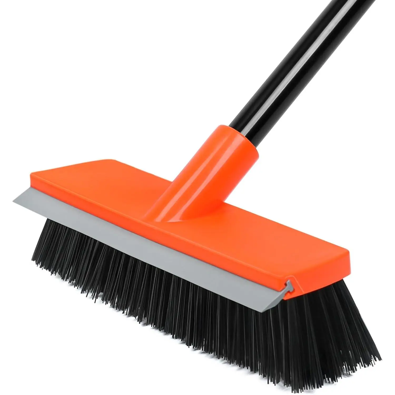 Deck Brush with Long Handle, Stiff Bristle Floor Scrub Broom, 55'' Outdoor  Remove Dirt, Leaves, Snow  Carpet, Patios, Garage, Concrete