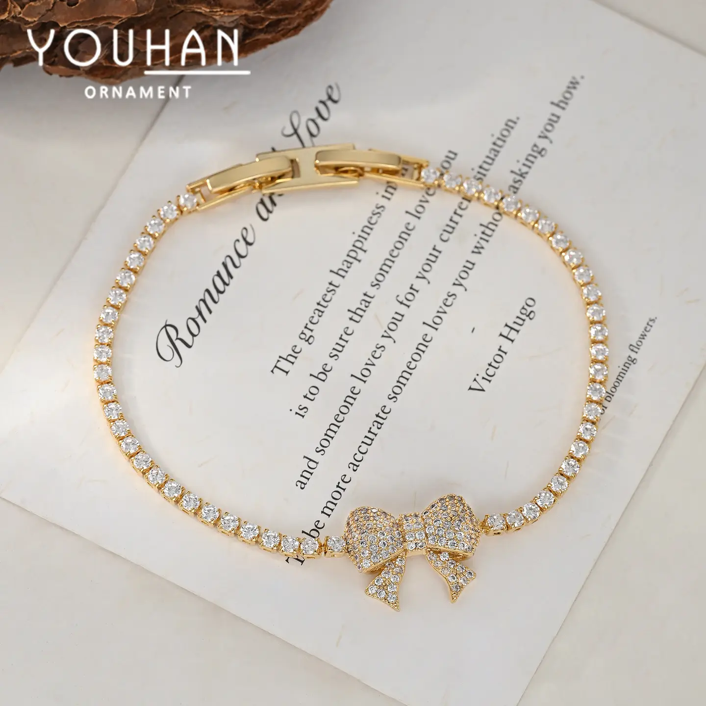Cubic Zirconia Bow Tennis Necklace for Women, Pave Crystal Bowknot Choker Necklace, Gold Silver Plated Sparkly CZ Chain Necklace Elegant Party Jewelry Gift