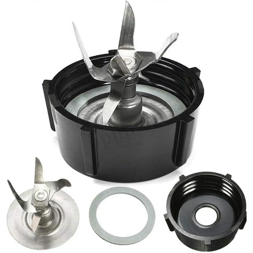 Blender Blade for Oster Osterizer with Rubber Seal Gasket & 4902 Blender Jar Bottom & 6 Point Fusion Blade 4980 replacement parts