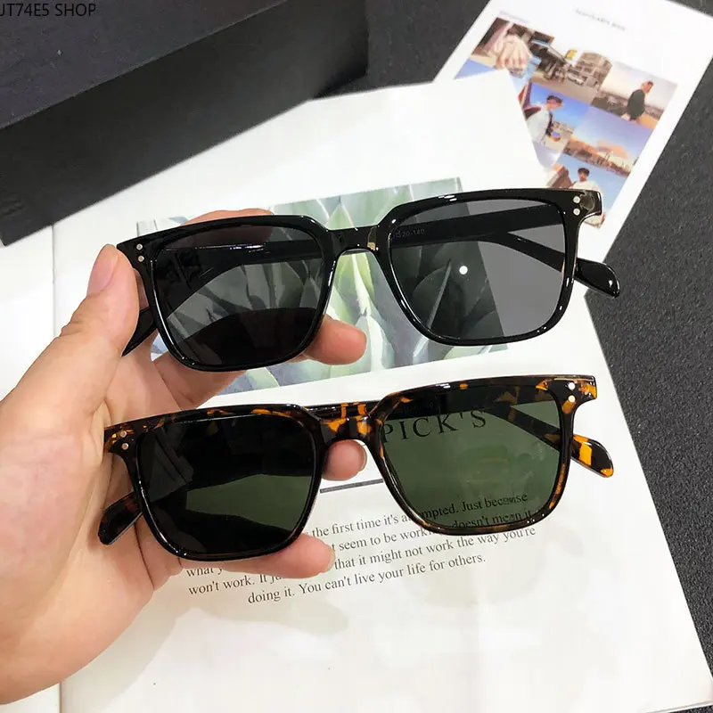 Unisex Korean Trendy Compact Small Frame Full Rim Nylon Sunglasses, High Texture Ins Blogger Same Style UV Protection Street Shades for Daily Outfit Styling, Unisex Names, Driving, Korean Fashion, Mini Frame, Outdoor