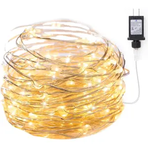 Fairy Lights Plug in, 33Ft 100 LEDs Waterproof Silver Wire Firefly Lights, Adaptor Included, Starry String Lights for Wedding Indoor Outdoor Christmas Patio Ramadan Decorations, Warm Whitefidget toys