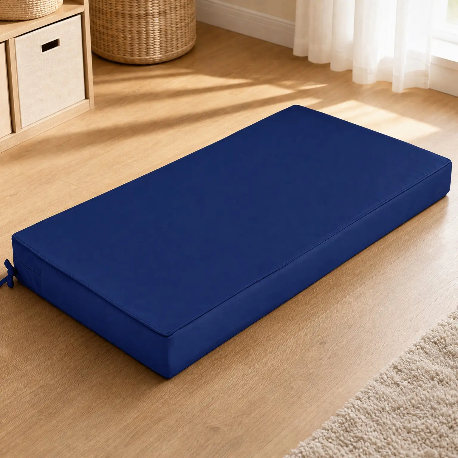 Outdoor Bench Cushion 48 x 18 Inch Thick Waterproof Porch Swing Cushion with Ties, Non Slip Patio Furniture Chair Pad, Fade Resistant Navy Seat Cushion with Removable Cover for Backyard GardenGift
