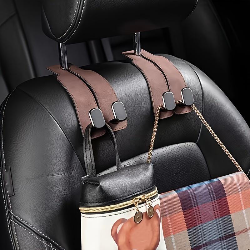 Car Seat Back Storage Hook, Car Storage Organizers, PU Leather Hidden Headrest Hook for Car Backseat, Multipurpose Durable Car Interior Organizer Holder #TOP PICKS