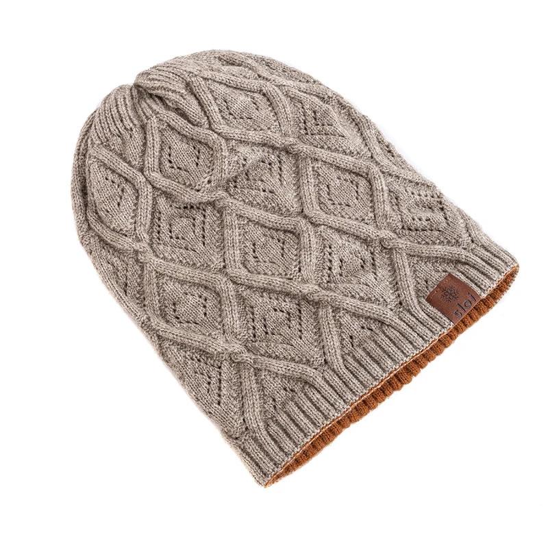 New Women Fashion Slouchy Winter Hats Various Wearing Method Reversible Beanie Hat Thick Knitted Hats