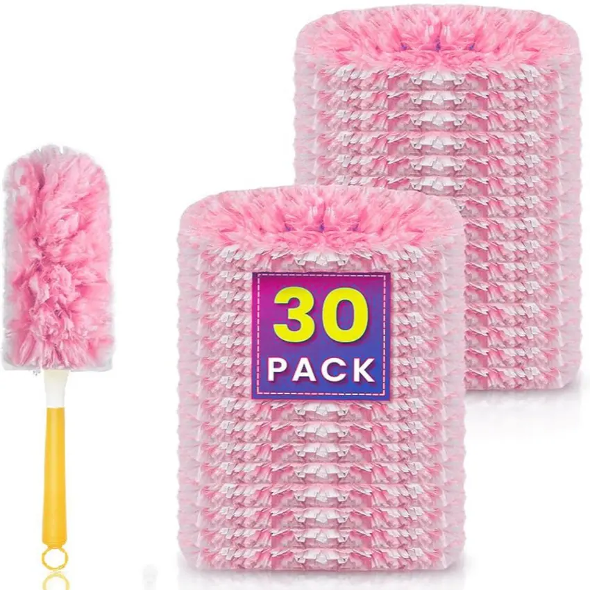 Duster Set, 1 Set Duster Brush with Replacement Head & Handle, Household Cleaning Tool for Home Car Office Dormitory Kitchen Bathroom, Home Cleaning Products, Cleaning Supplies