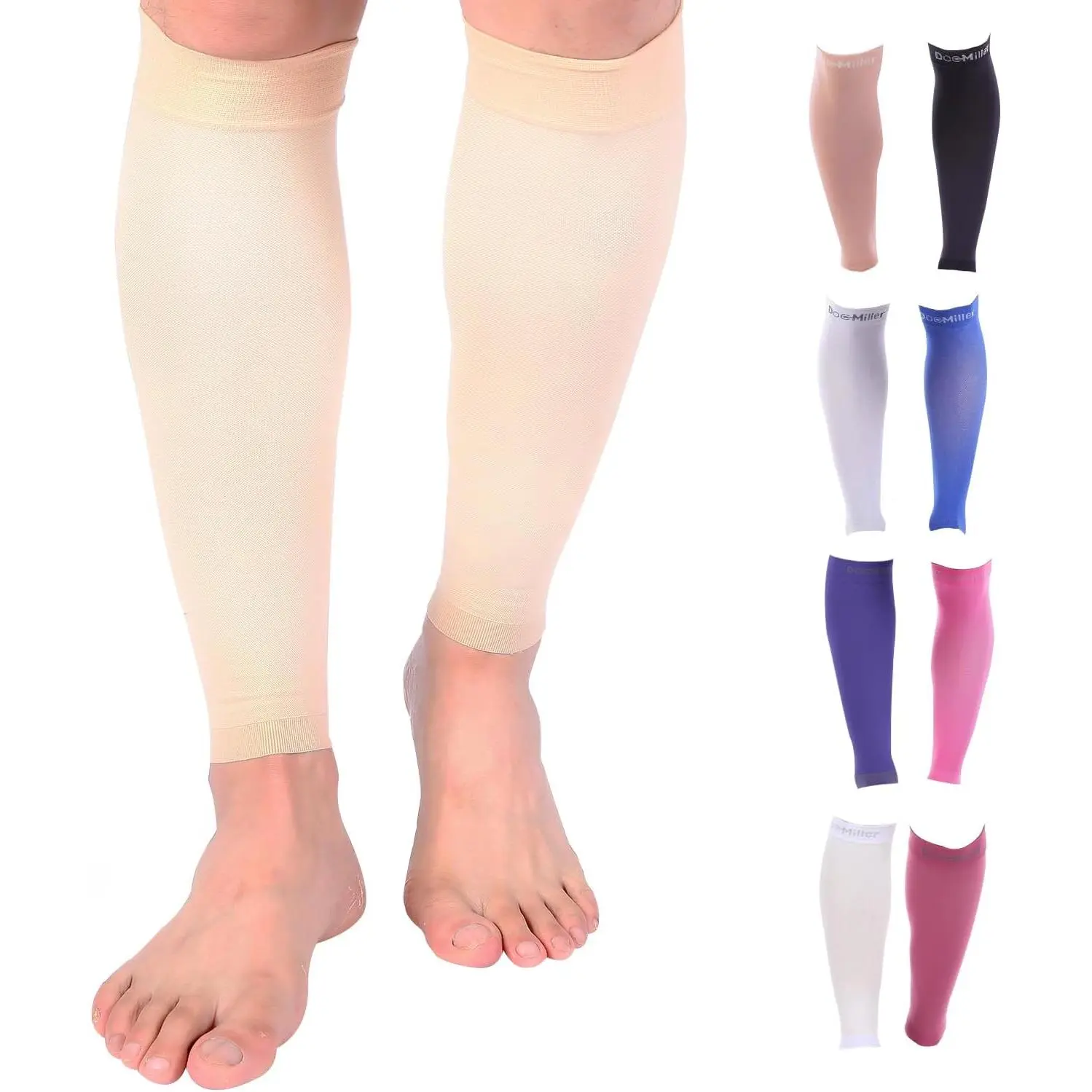 Calf Sleeve for Men & Women, 1 Pair, Premium Medical Grade, 15-20mmHg Graduated Support for Running, Calf Tear, Shin Splints, Knee High, Calf Sleeves