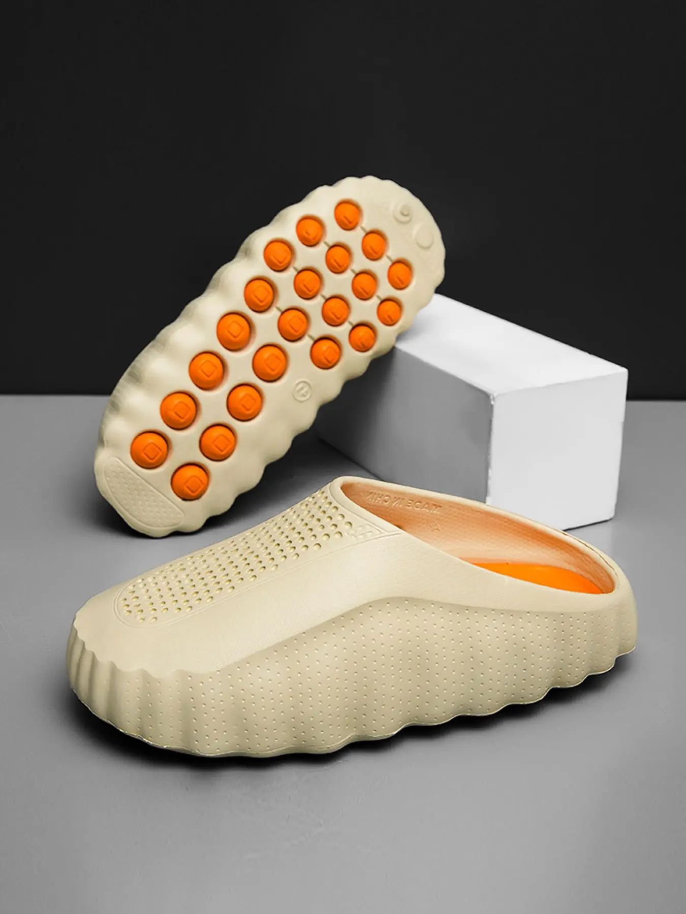 Men's Summer Sandals 2026, Summer Height Increasing Non Slip Slippers, Thick Sole Height Boost, Anti-Slip Durable, Colorblock Eva One-Piece Design, Comfortable Fashion Shoes for Outdoor Use