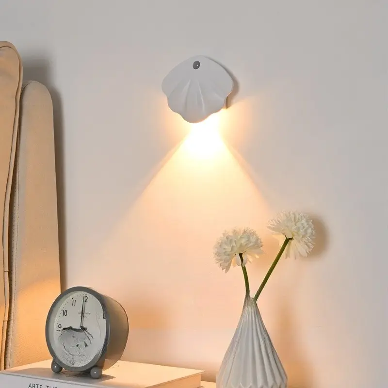 Rechargeable Motion Sensor LED Night Light, Wireless Magnetic Wall Light with Smart Human Body Detection, USB Charging Closet Light for Bedroom, Kitchen Cabinet, Hallway, Stairway and Indoor Home Lighting