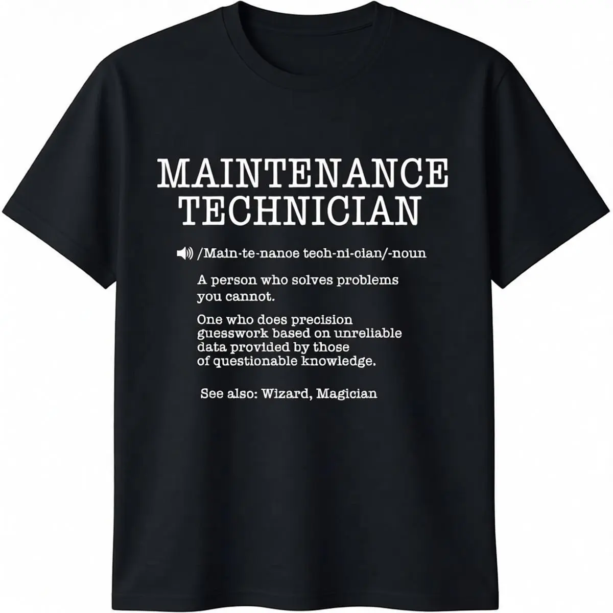 Men's Funny Technician Graphic T-Shirt, Vintage Heavy Cotton Top with Crew Neck, Casual Workwear Gift for Mechanics, Tee, Round Neck, Cartoon Taxi Graphic Men's Short-Sleeve T-Shirts, Cute, Korean, Party, Print, Preppy