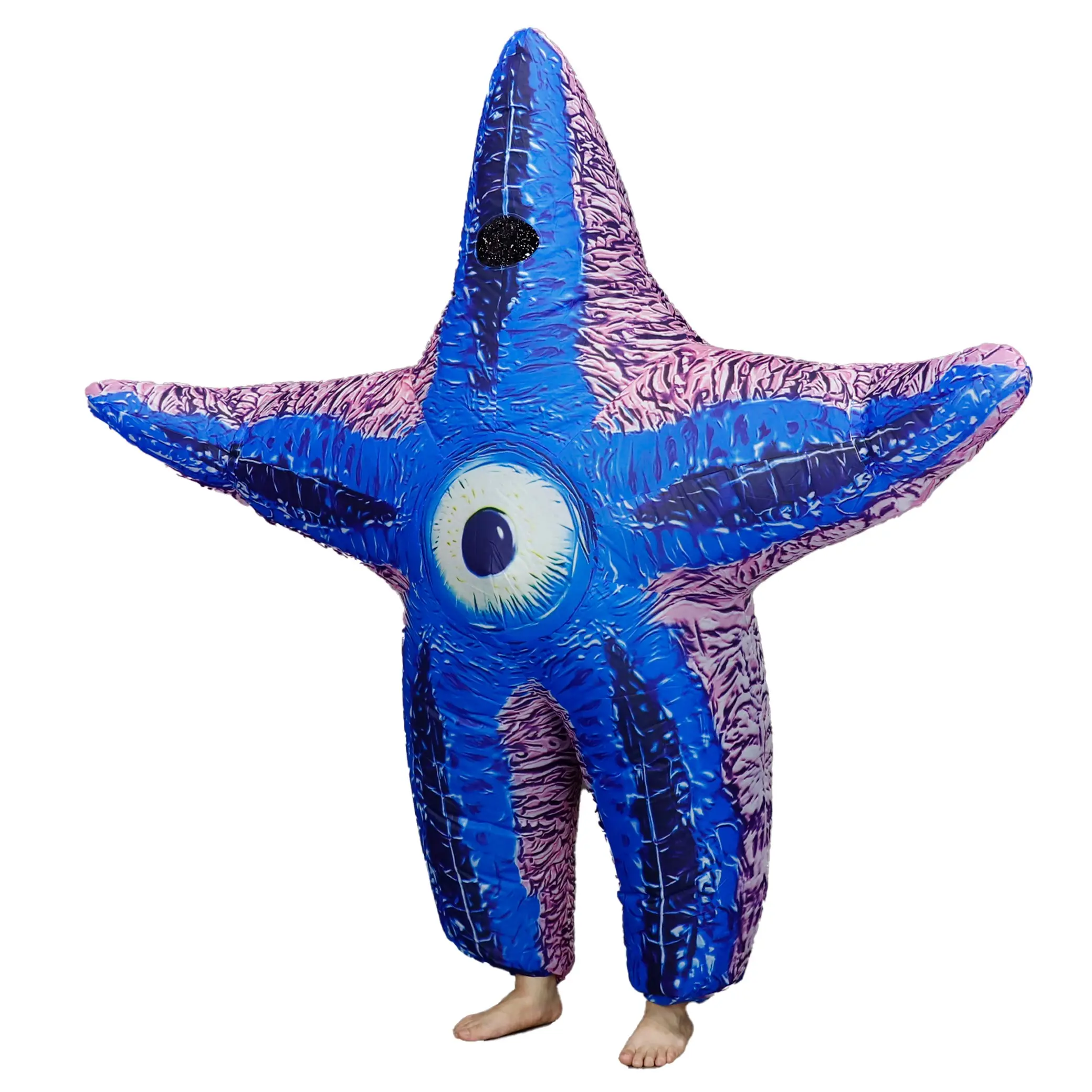 Funny One-Eye Starfish Inflatable Costume, Full Body Ocean Creature Set, Perfect for Halloween, Role Play, Theme Parties