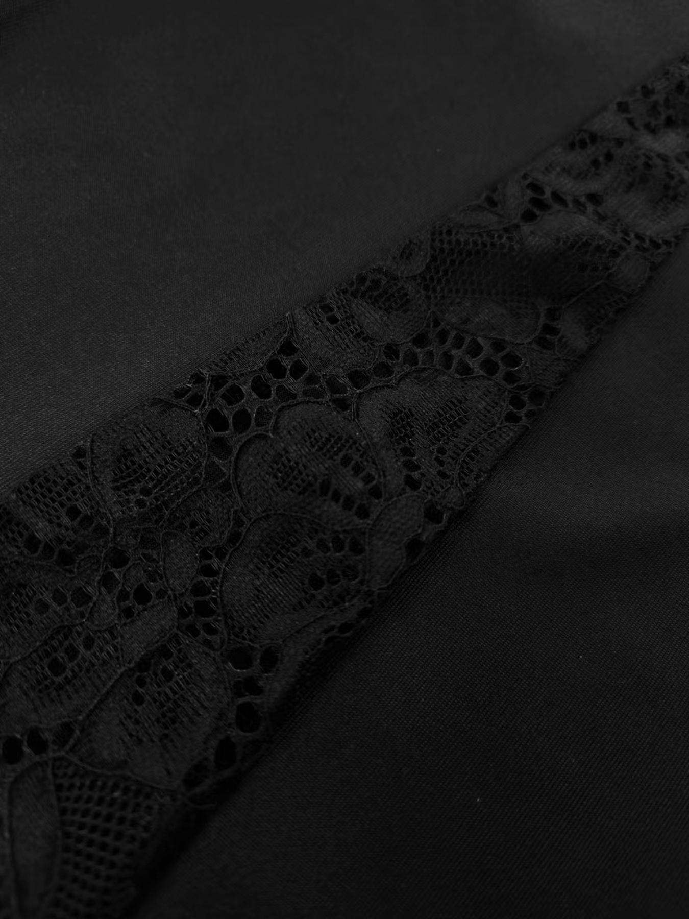 Women's solid color knitted fashionable pants, decorated with buttons, elegant semi transparent lace splicing wide leg bell bottoms, elegant and fashionable design - suitable for spring and summer - can be formal or casual, suitable for daily outdoor wear