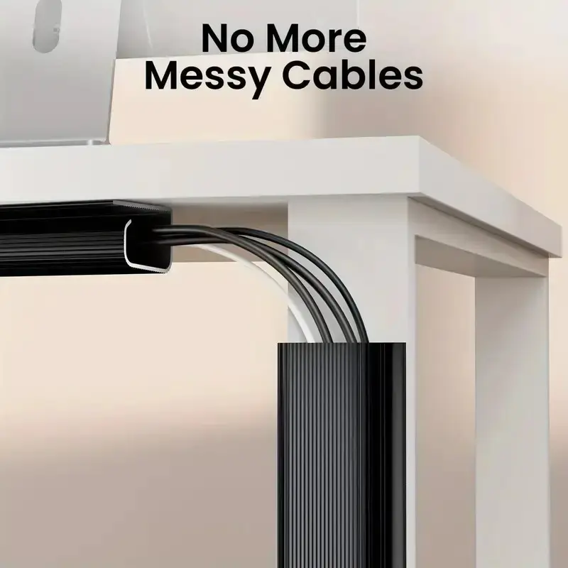 Self-Adhesive Desktop Cable Organizer, Wire Organizers, No Drilling Needed, Durable PVC Material, Multi-Functional Desk Cable Management, Office Desk Accessory