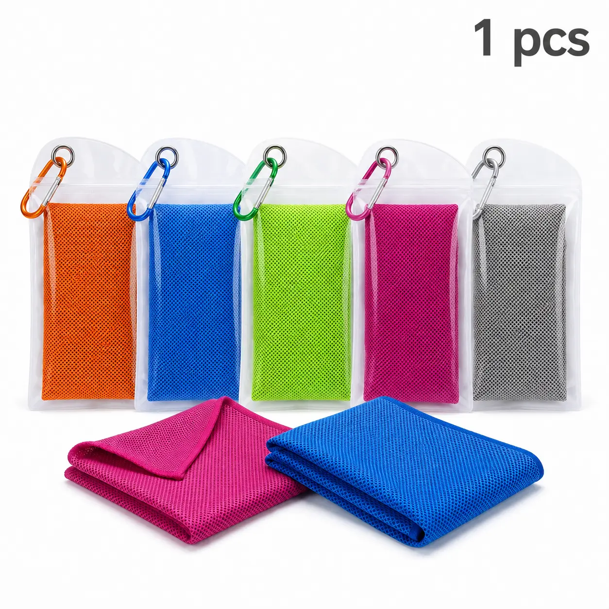 1 Pack Instant Cooling Towel, Breathable Silk Thread Microfiber Neck Wrap, Quick Dry Athletic Towel for Sports, Golf and Gym