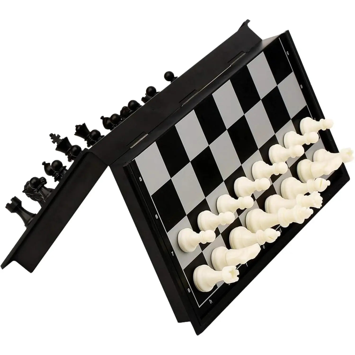 9.84 Inches Magnetic Travel Chess Set with Folding Chess Board Educational Toys for Kids and Adults 2 Players