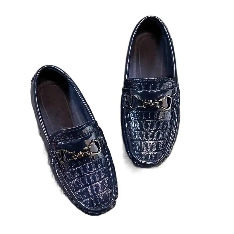 2026 Summer British-style boys' loafers with slip-on design easy wear and removal, suitable toddlers and older children, versatile formal leather shoes daily school use