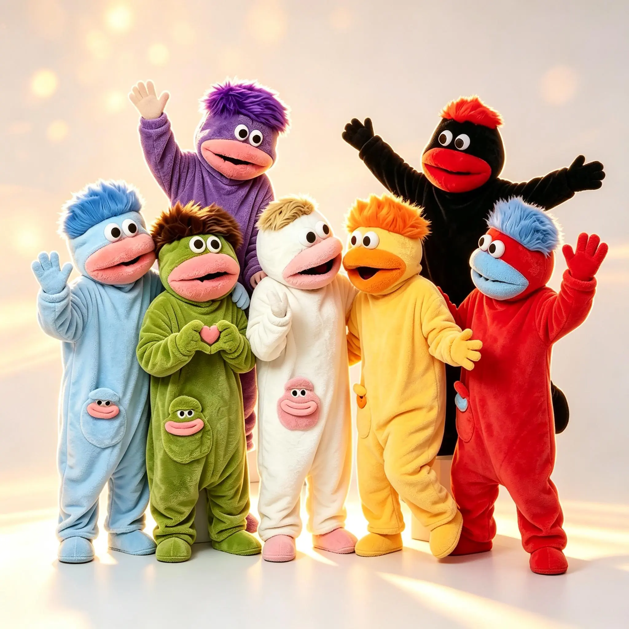Monster Onesie 3-Piece Family Matching Set with Shoe Covers & Combs, All-Season Soft Fuzzy Cartoon Print Fun Pattern Kids/Adults Cosplay Pajamas, Flannel Halloween Costume Clothes Birthday Gift