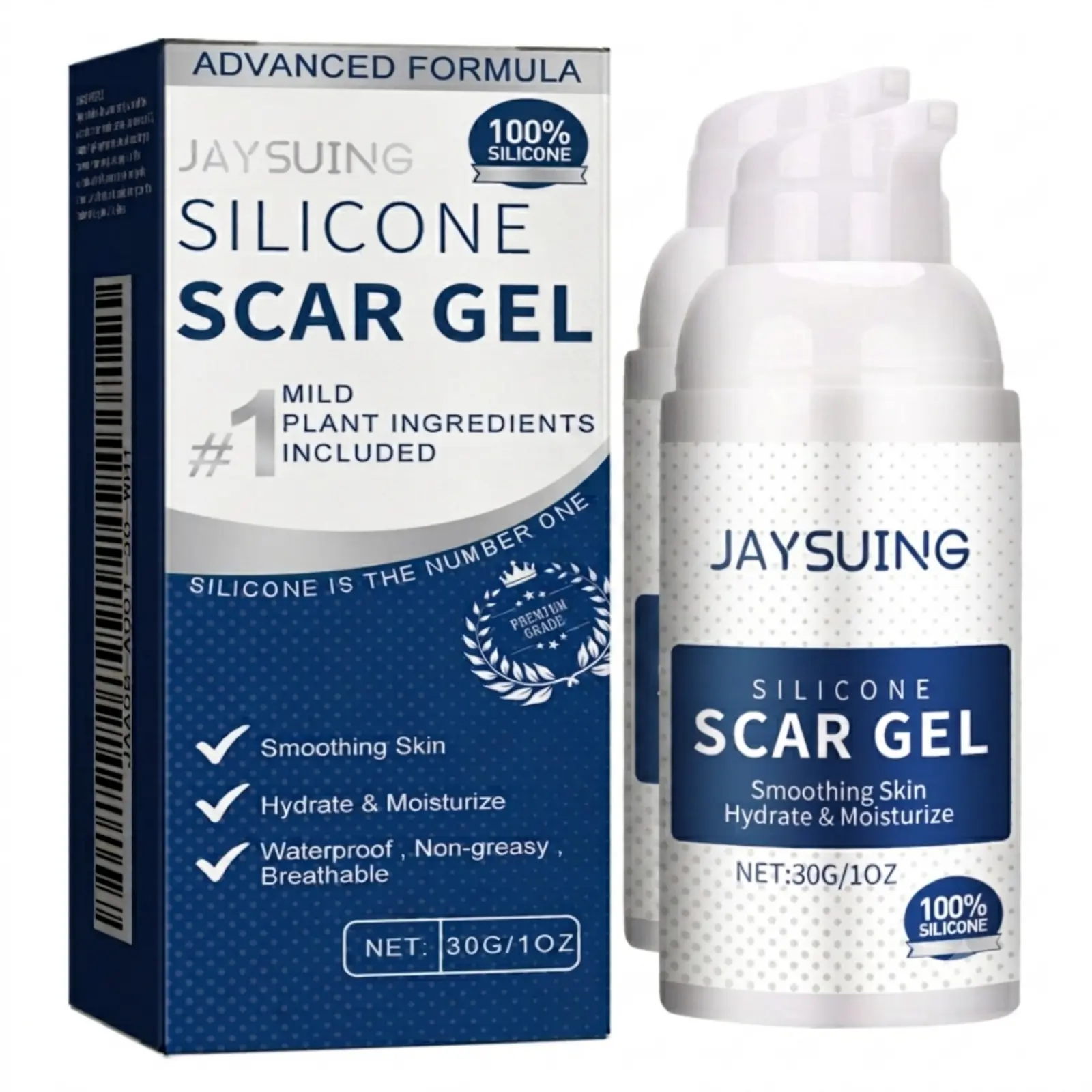 Jaysuing Glycerin-Rich Skin Care Gel, Gently Nourishes Body/Facial Smooth Tender Skin, Fades Scars Daily Moisturizer
