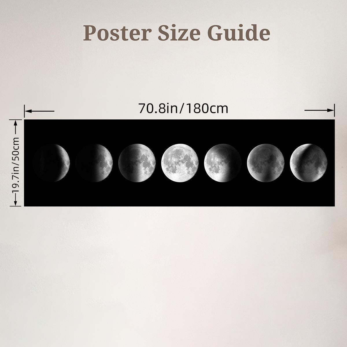 Moon Phase Pattern Unframed Painting, 1 Count Modern Artistic Canvas Wall Art, Wall Art Decoration, Wall Decor for Home Living Room Bedroom Office, Room Decor, Home Decor, Ornaments