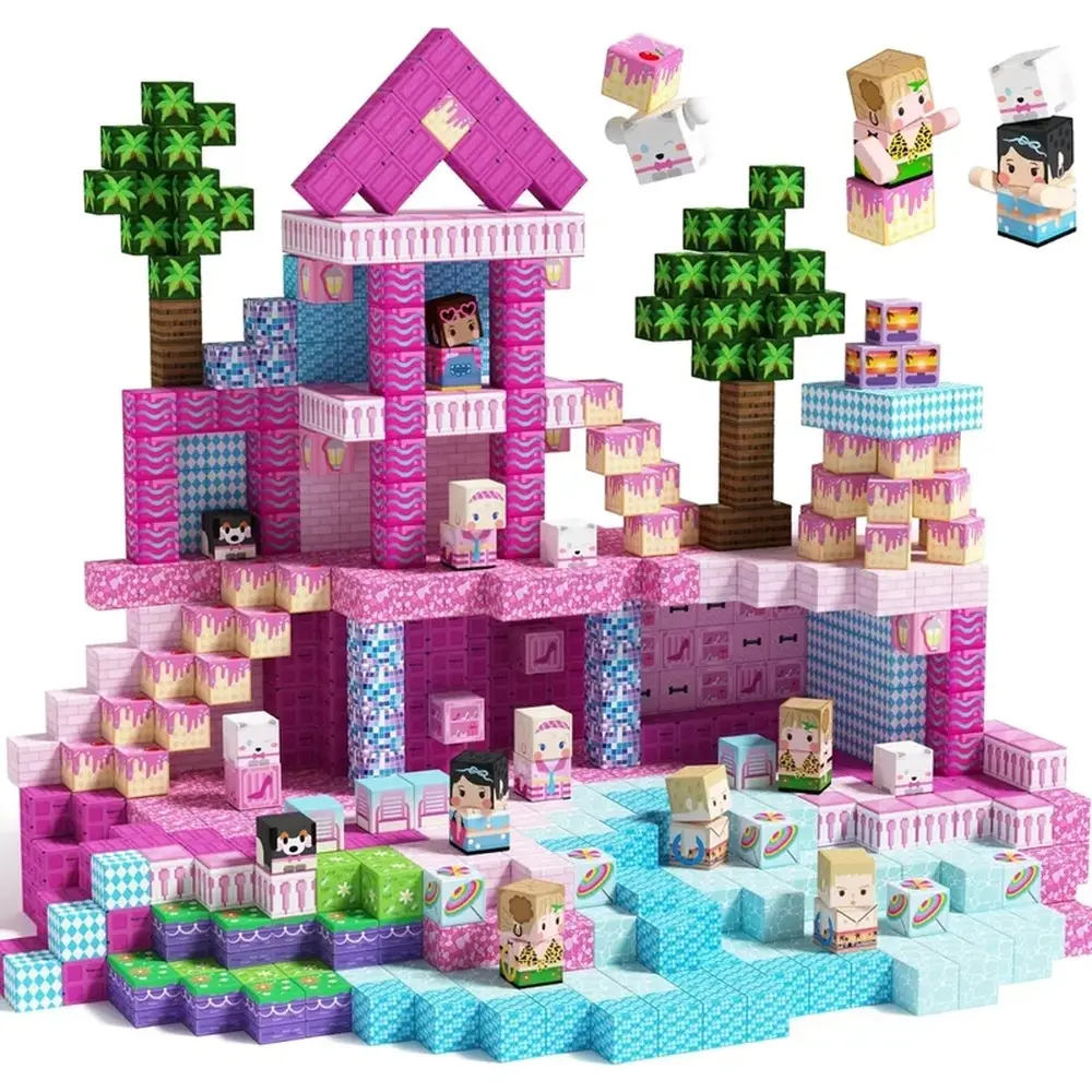 STEM Magnetic Cube Building Blocks Set - Creative Construction Bricks Toy, Ages 8-10 Holiday Gift for Kids