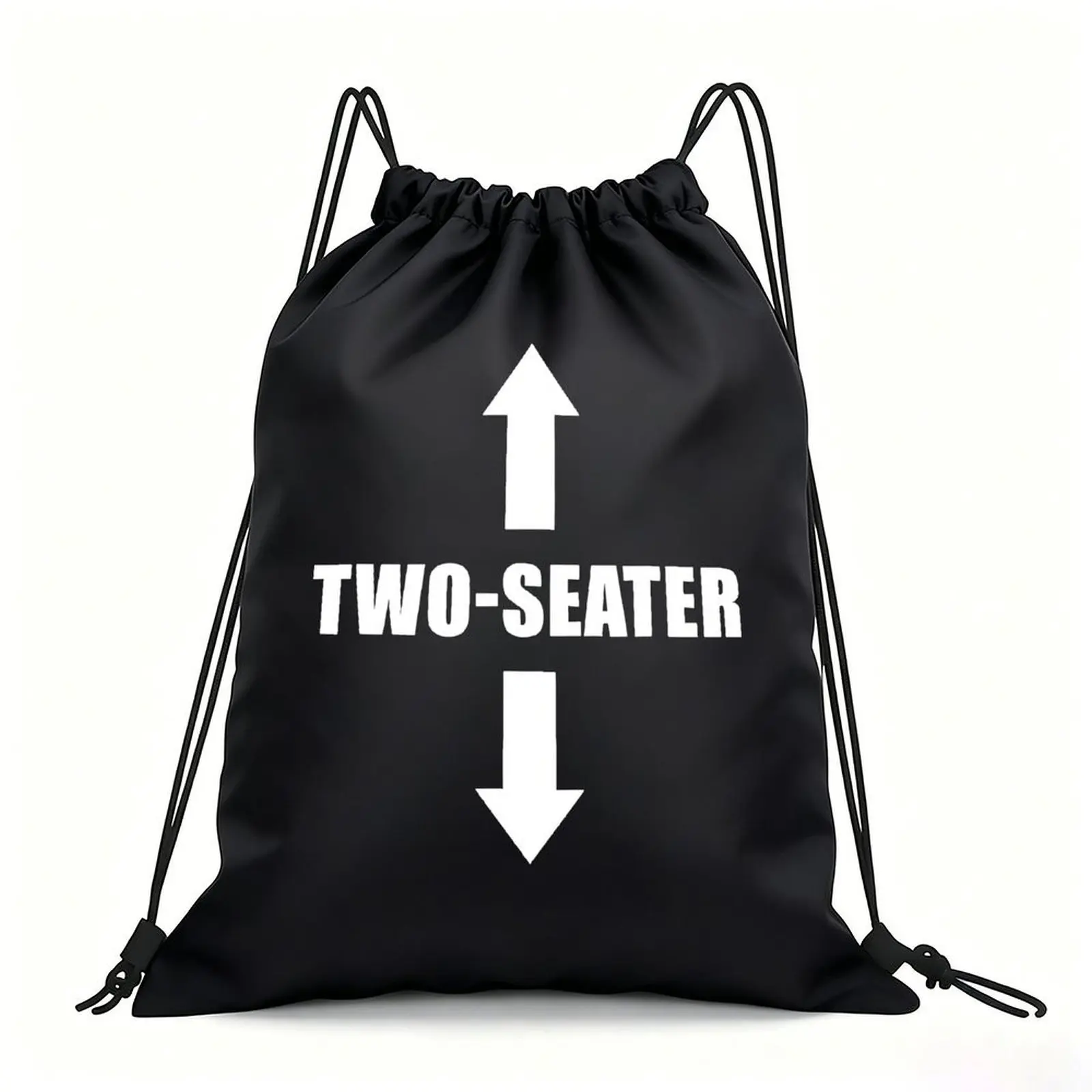 Portable Drawstring Sack Bag with Custom Graphic Print, Waterproof Polyester String Backpack for Gym Workout Swimming Hiking
